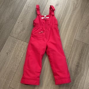 Obermeyer Overalls Girl's Youth Size 5 Magenta Snow Ski Winter Pants Elastic Hem